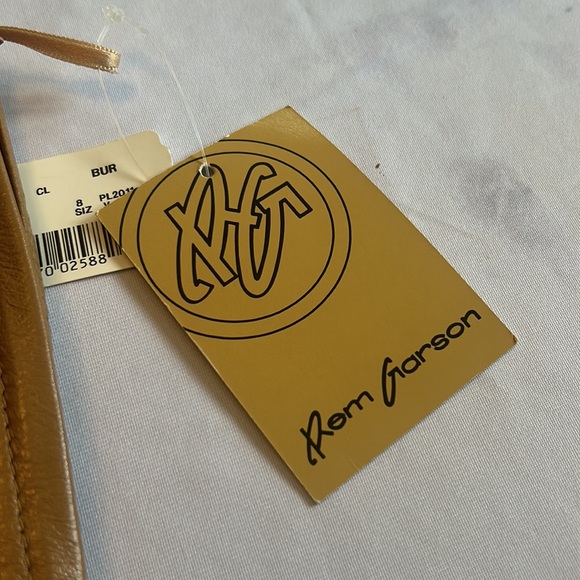 Rem Garson tan leather knee pencil skirt - Picture 5 of 12